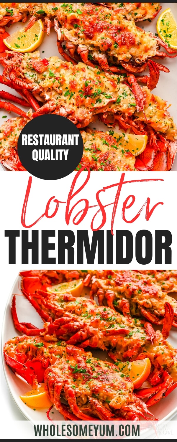 Lobster Thermidor recipe pin.