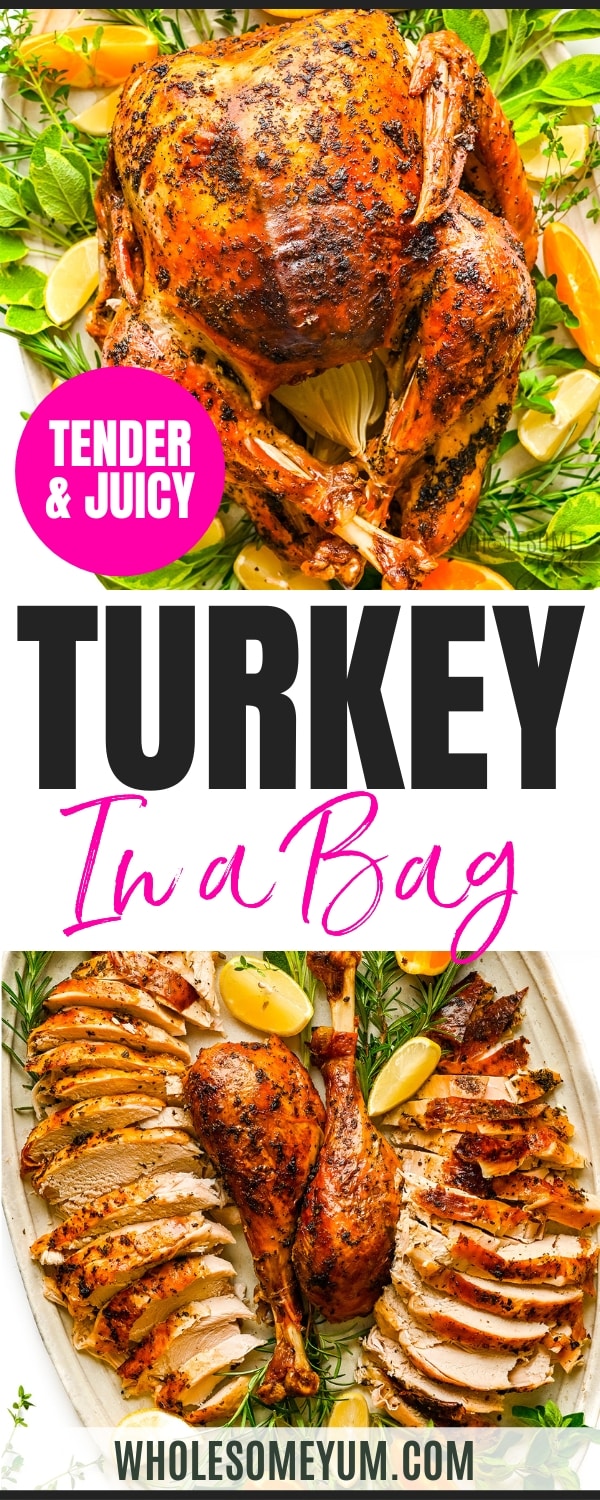 Turkey in a bag recipe pin.
