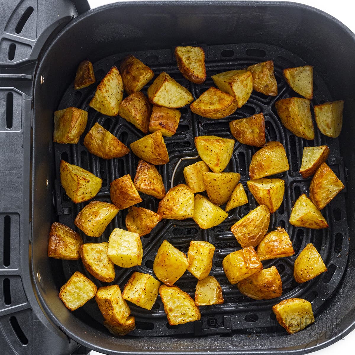 Roasted potatoes in air fryer.
