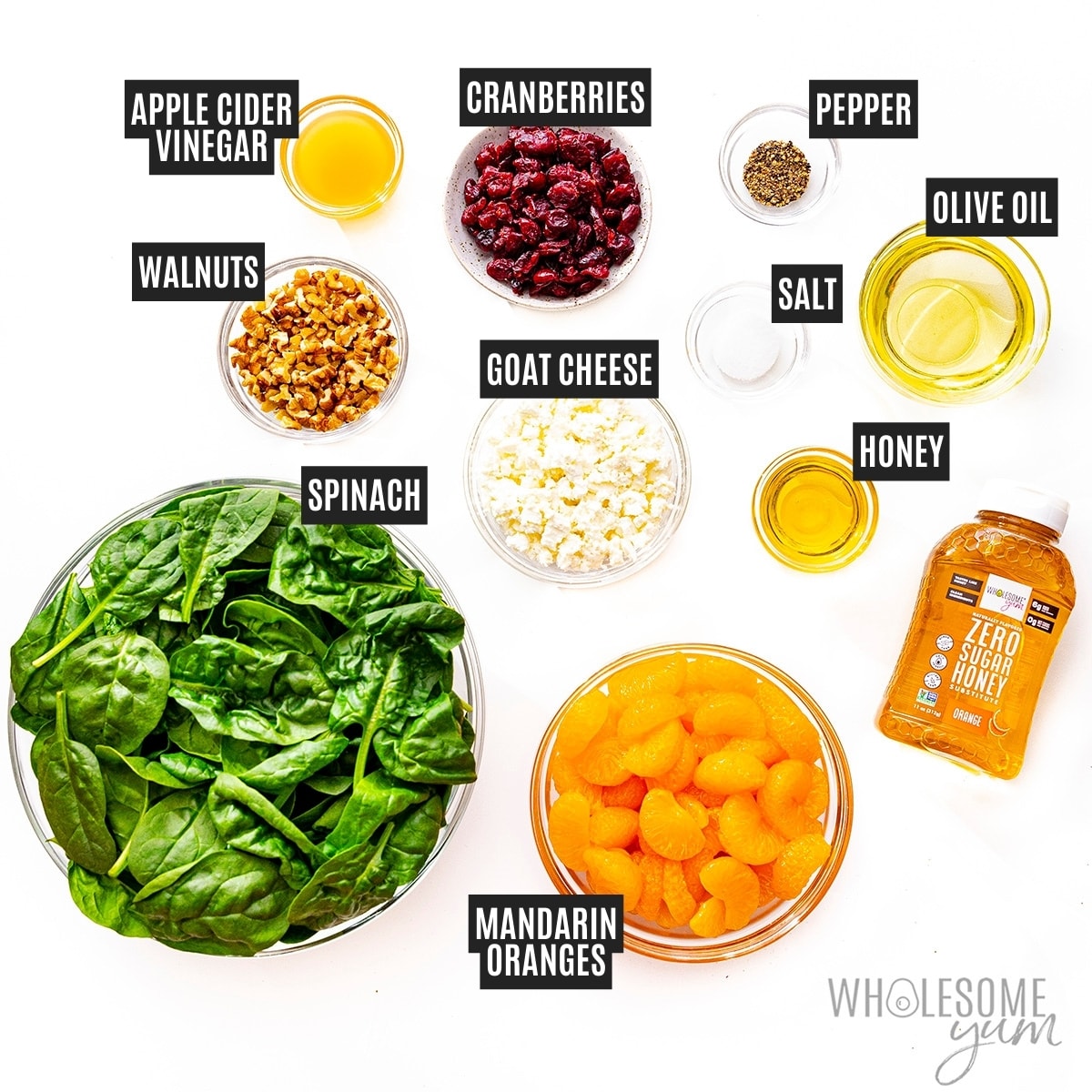 Mandarin orange salad recipe ingredients.