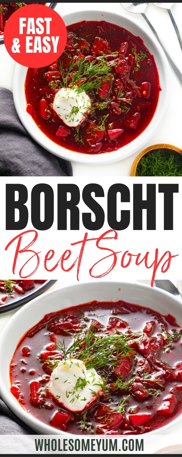 Borscht recipe pin.