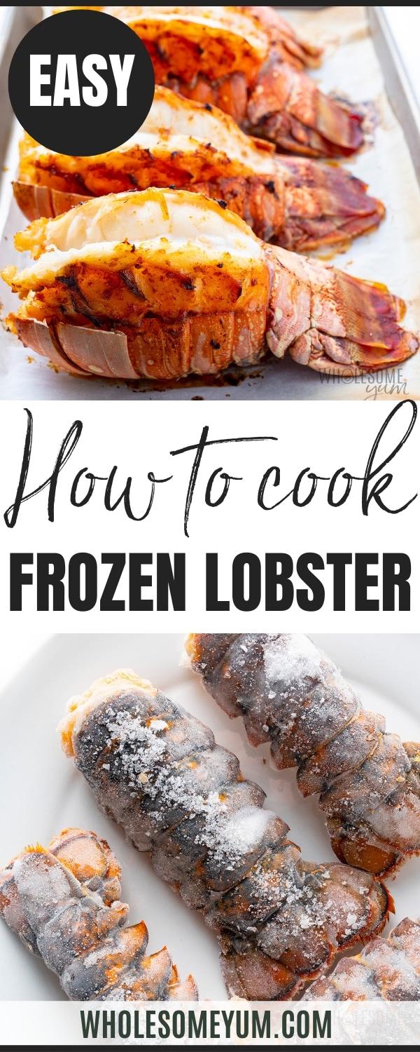 How to cook frozen lobster tails - recipe pin.