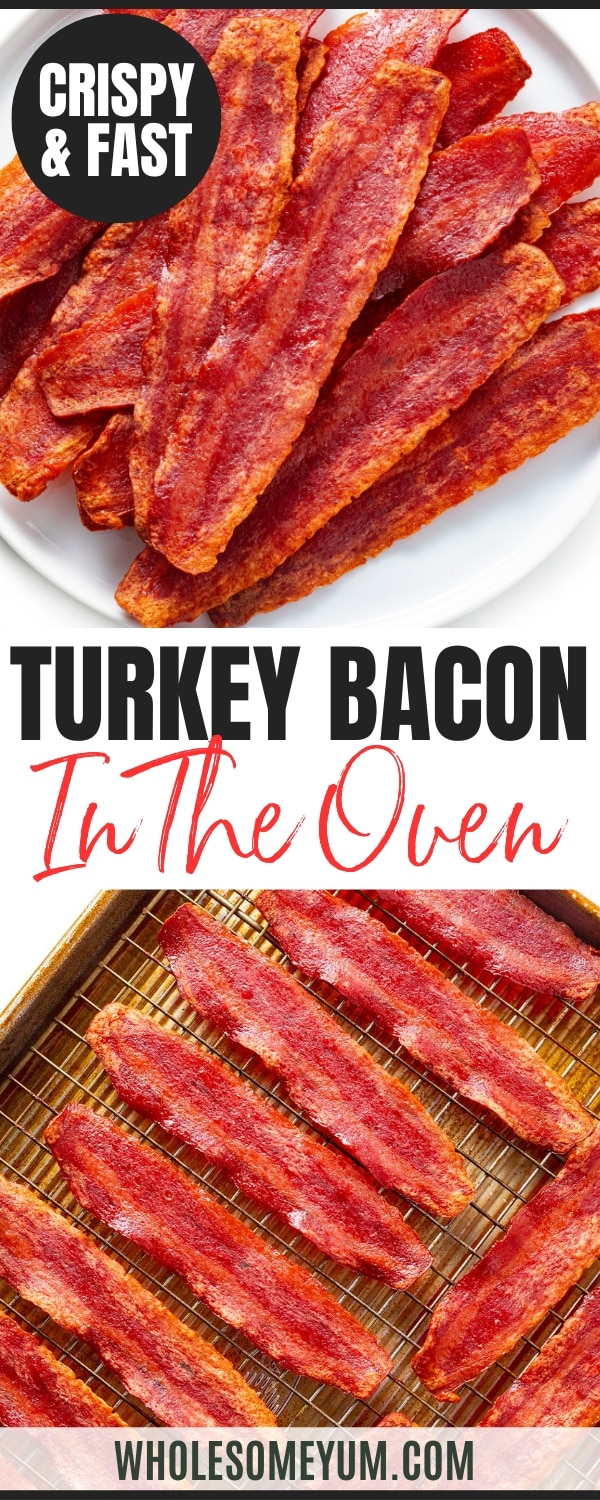 Turkey bacon recipe pin.