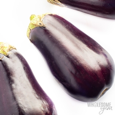 Eggplant on white background.