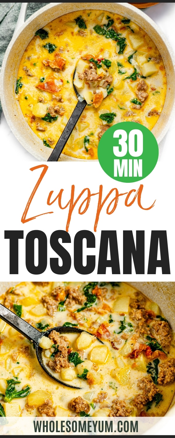 Zuppa Toscana recipe pin.