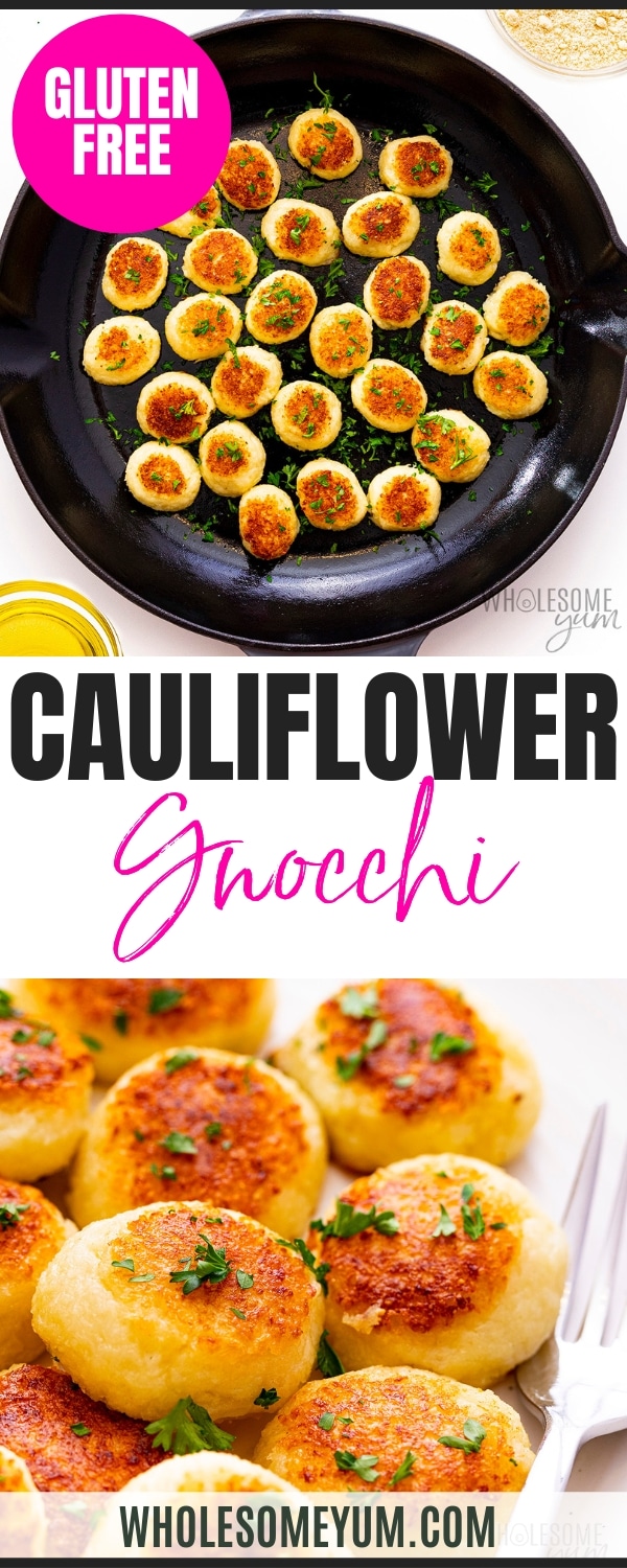 Cauliflower gnocchi recipe pin.