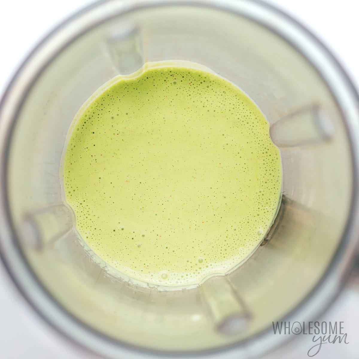 Blended cilantro lime crema.