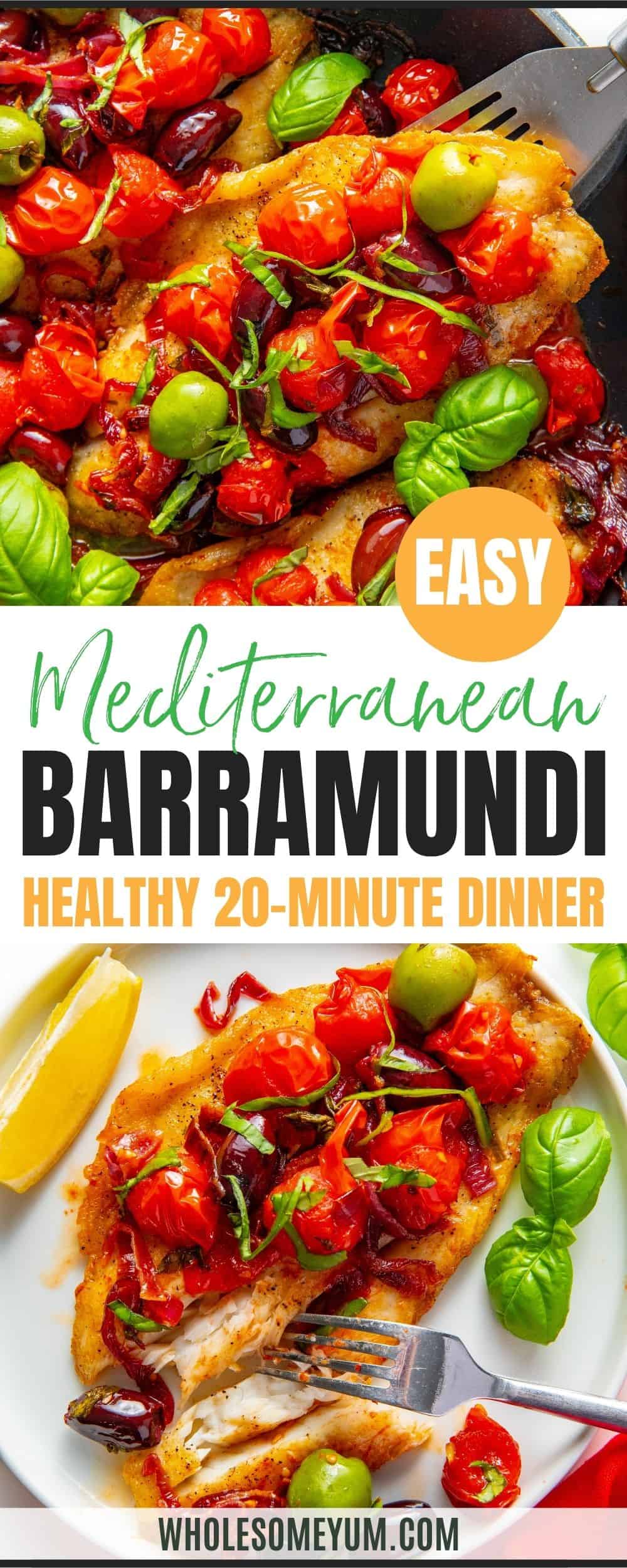 Barramundi recipe pin.