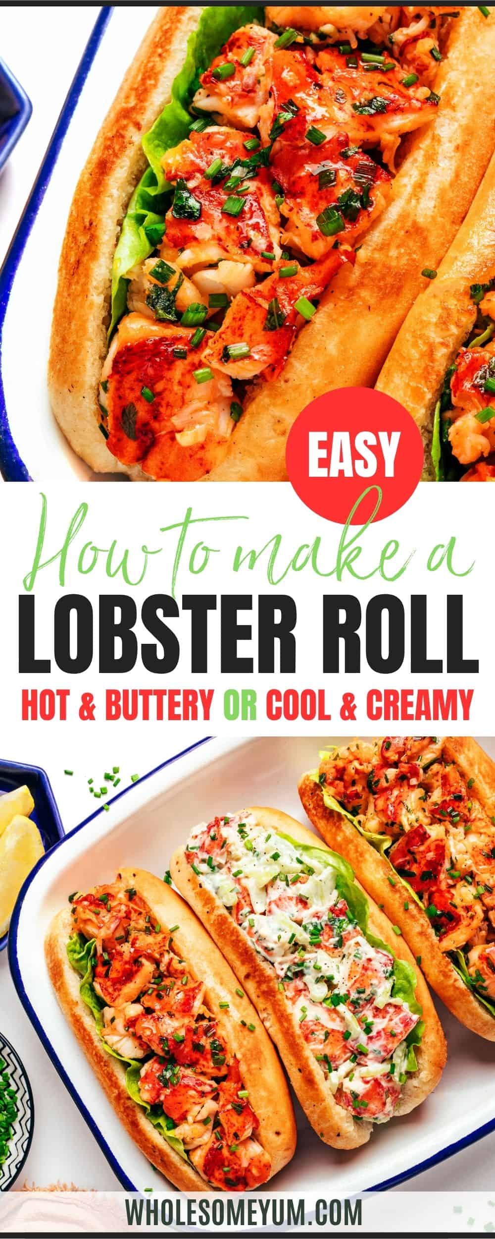 Lobster roll recipe pin.