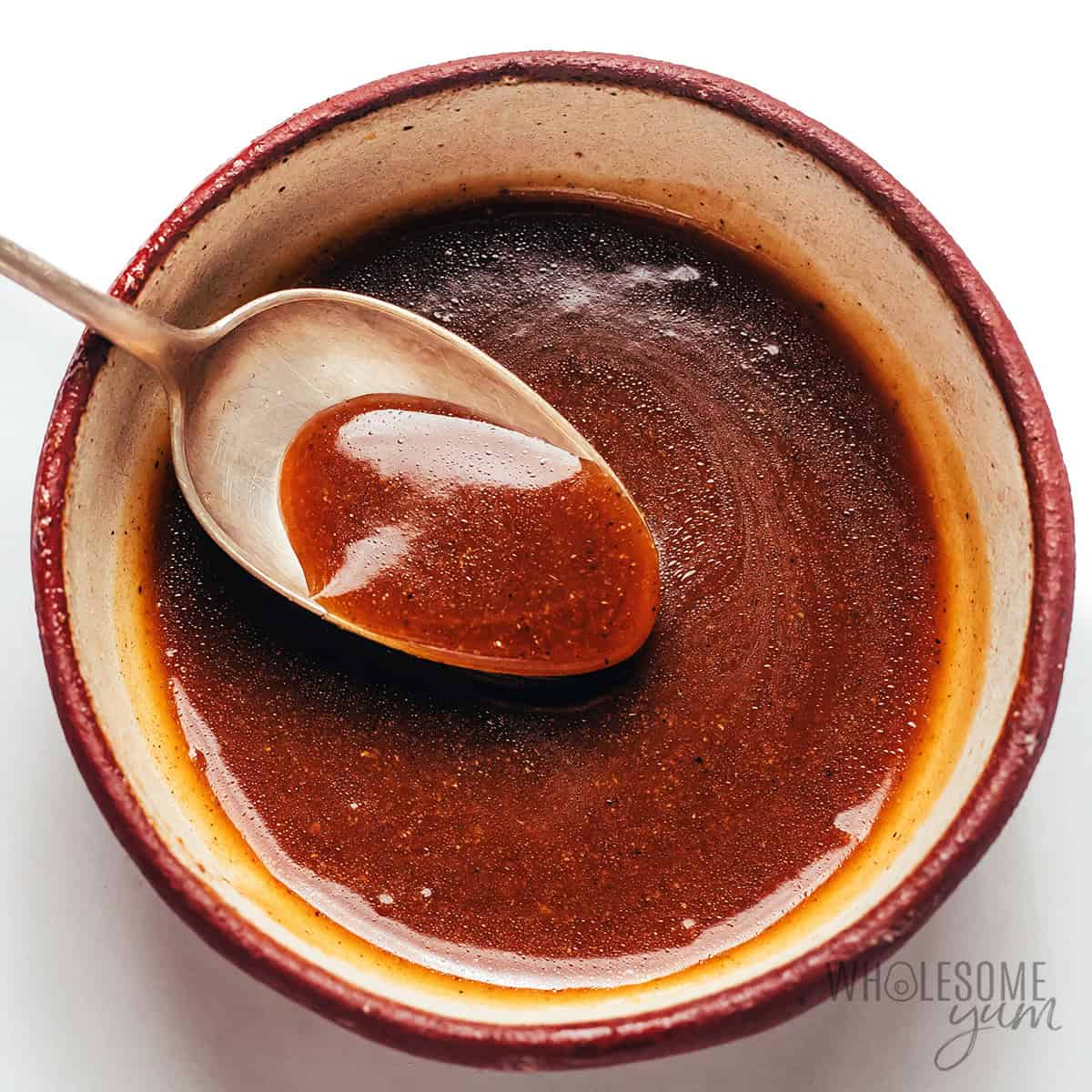 Marinade mixed in a bowl.