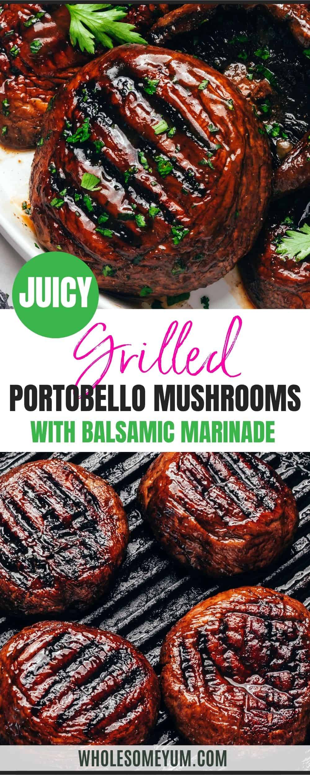 Grilled portobello mushrooms recipe pin