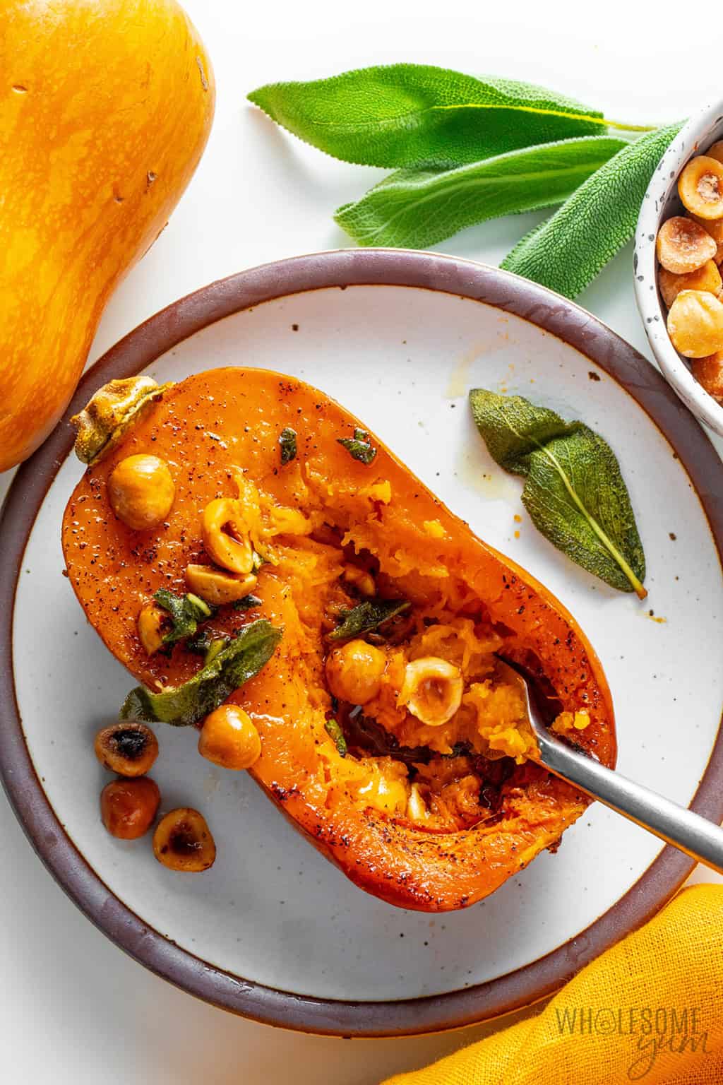 Roasted Honeynut Squash (Browned Butter & Sage) - Wholesome Yum