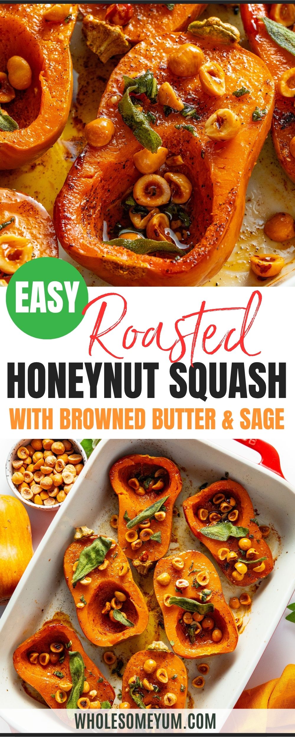 Honeynut squash recipe pin.